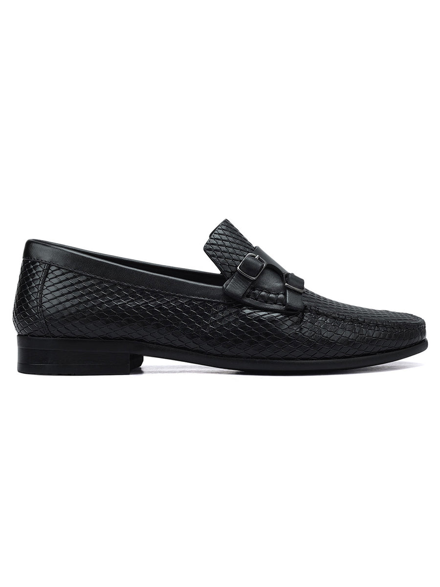 moccasins black velvet metal