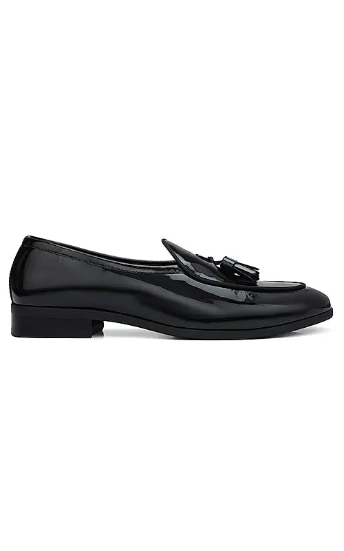 Black Patent Leather Logo Loafer