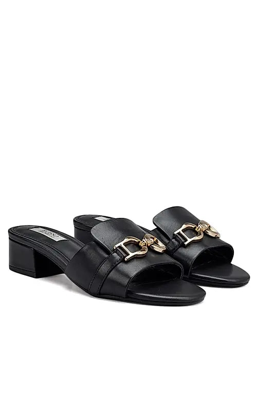 Black Block Heels With Buckle – Rosso Brunello Leathers Pvt