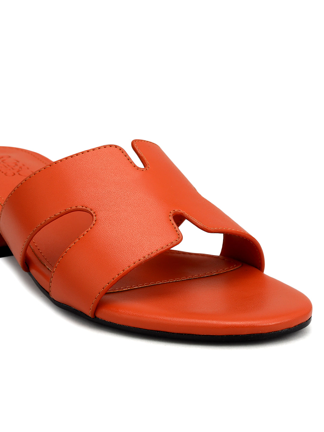 Orange Curve Heels