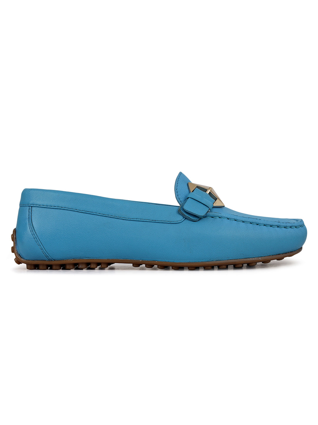 Blue Buckled Moccasins
