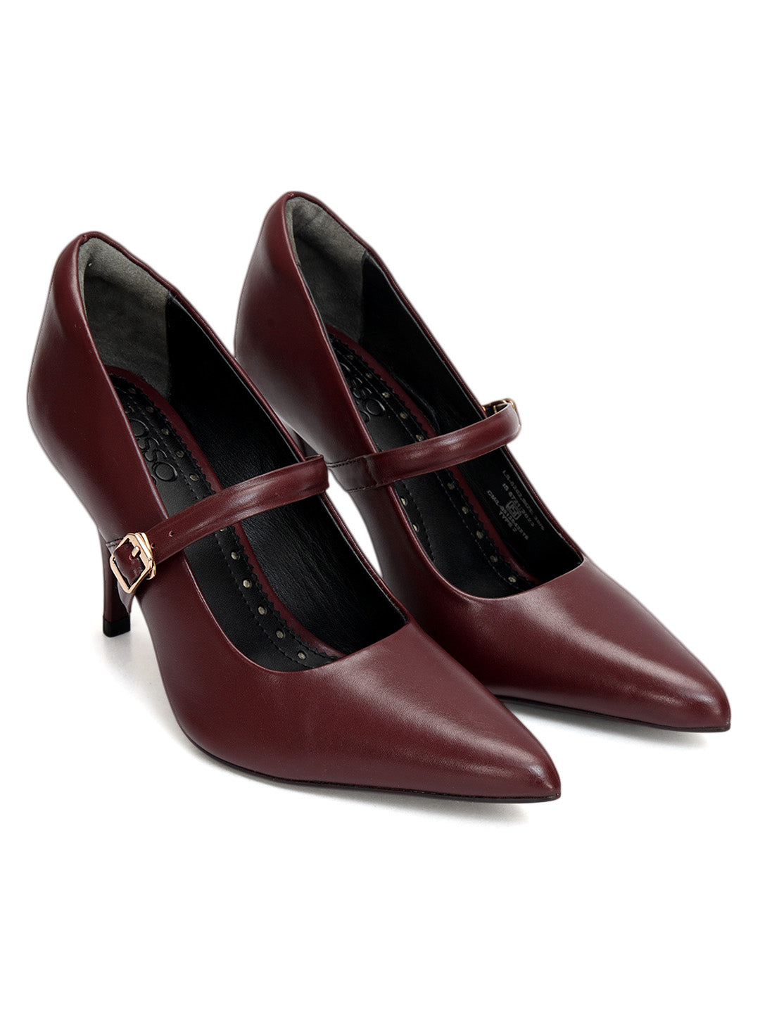 Burgundy Pointed Toe Heels