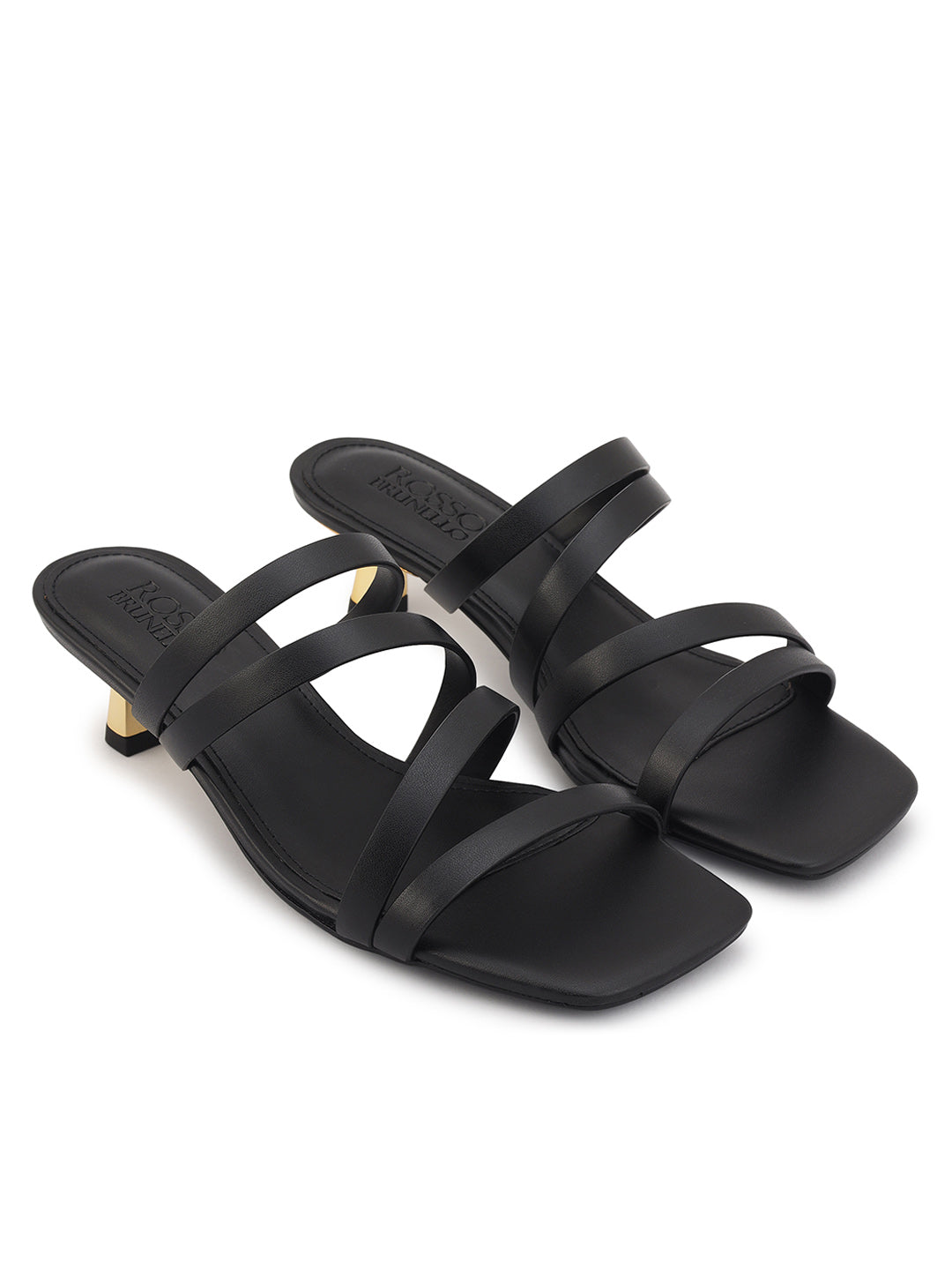 Black Multi-Strap Heels