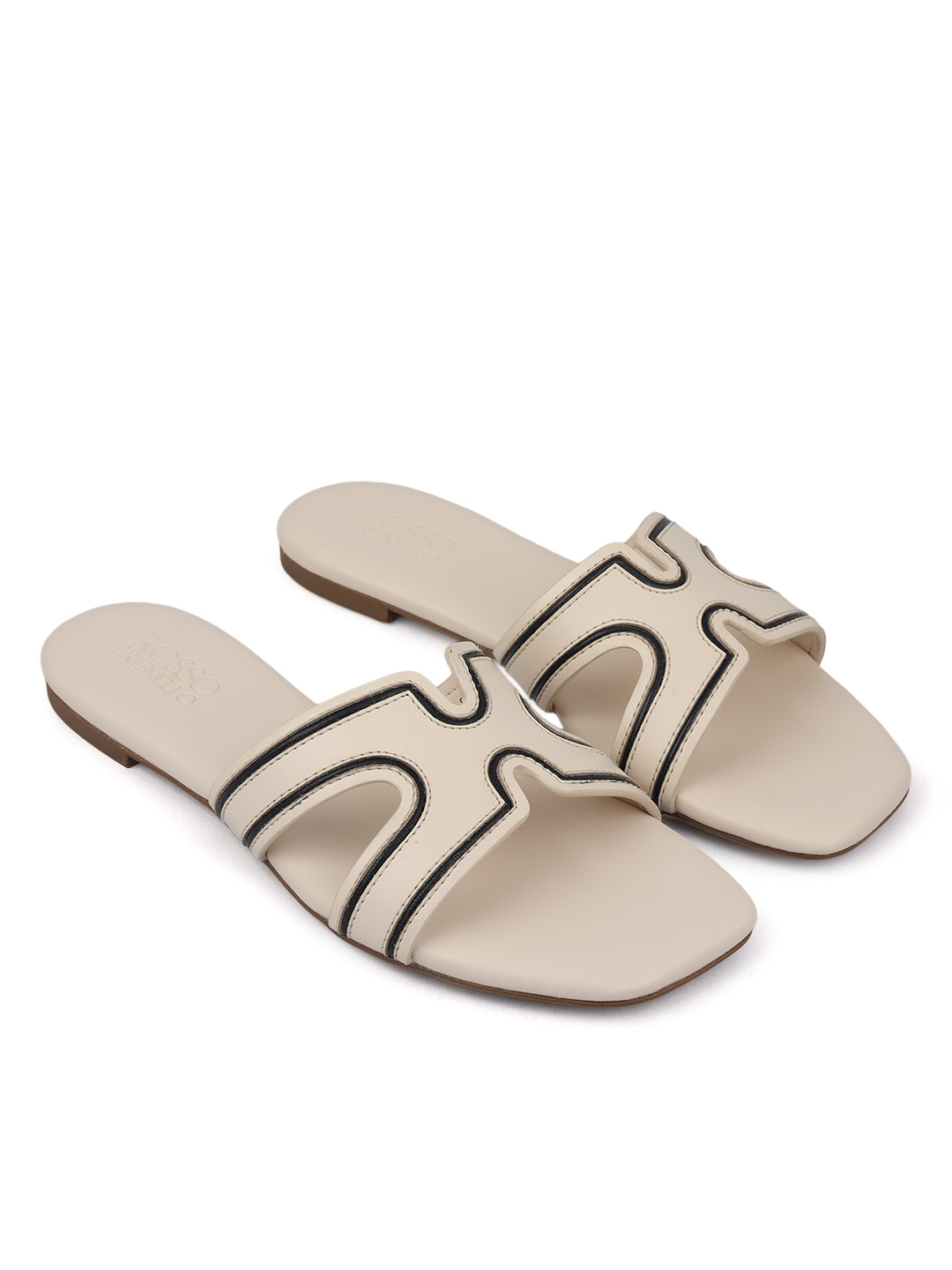 White Sliders with Contrasting Trim