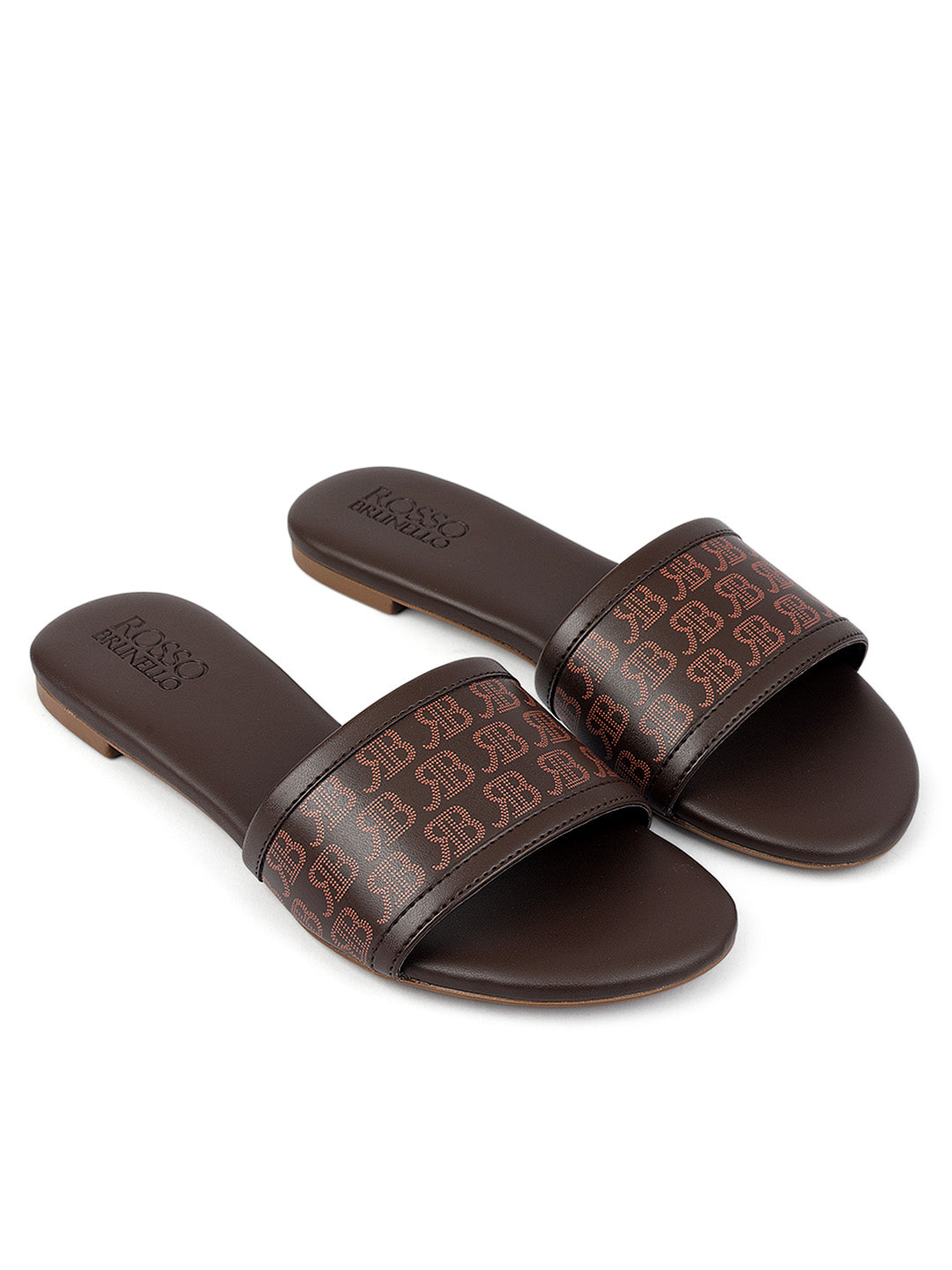 Brown Monogram Flats