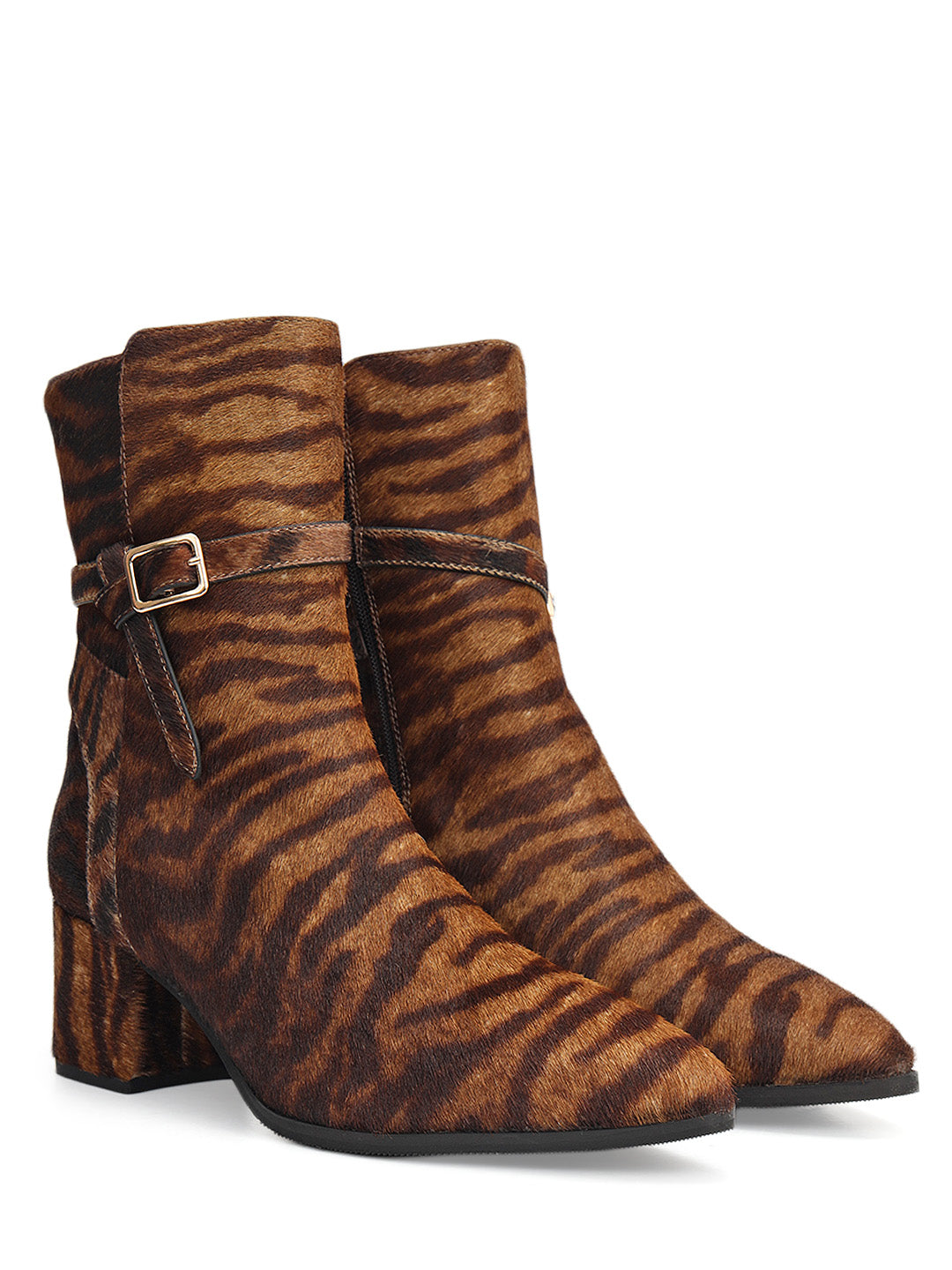 Fur Texture Ankle Boots