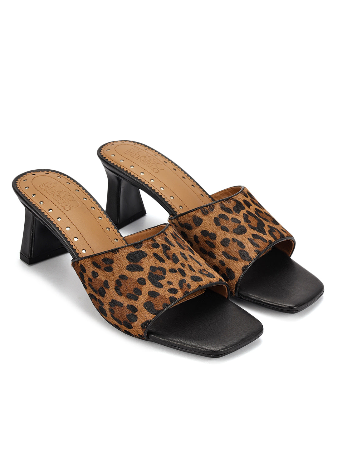 Tan Fur Textured Heels