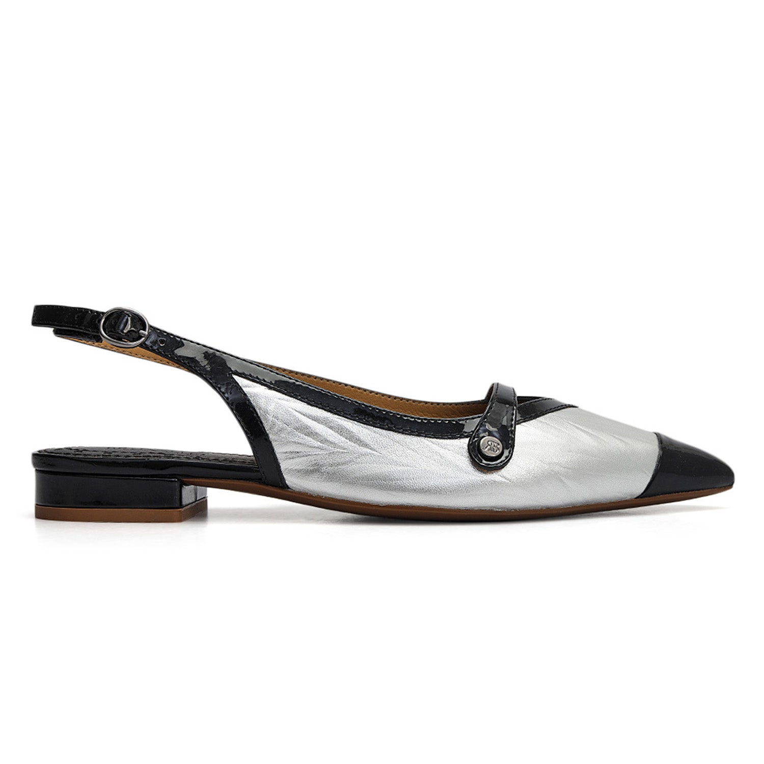 Black Tweed Slingback Flats – Rosso Brunello Leathers Pvt. Ltd.