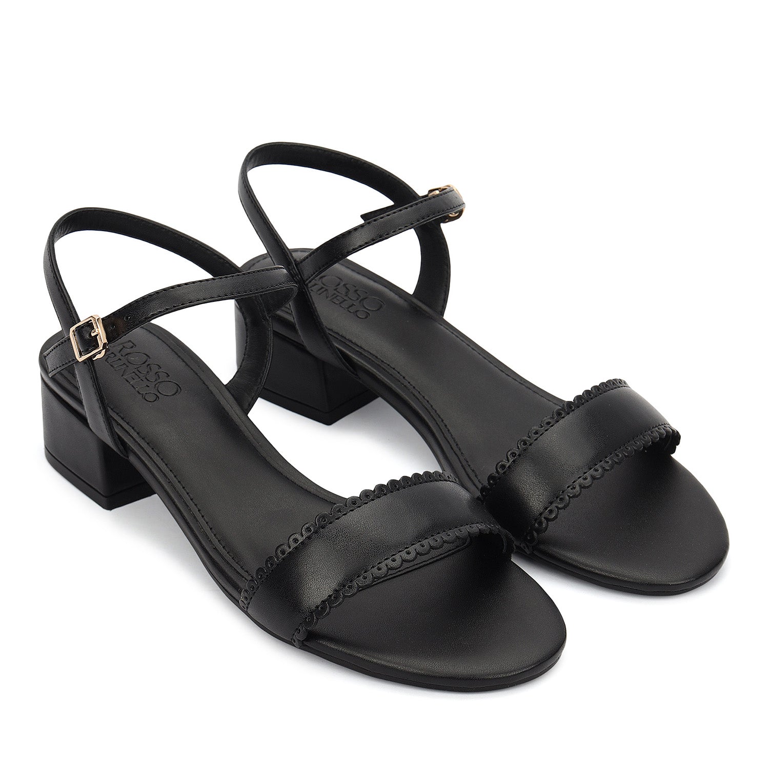 Black Slingback Block Heels