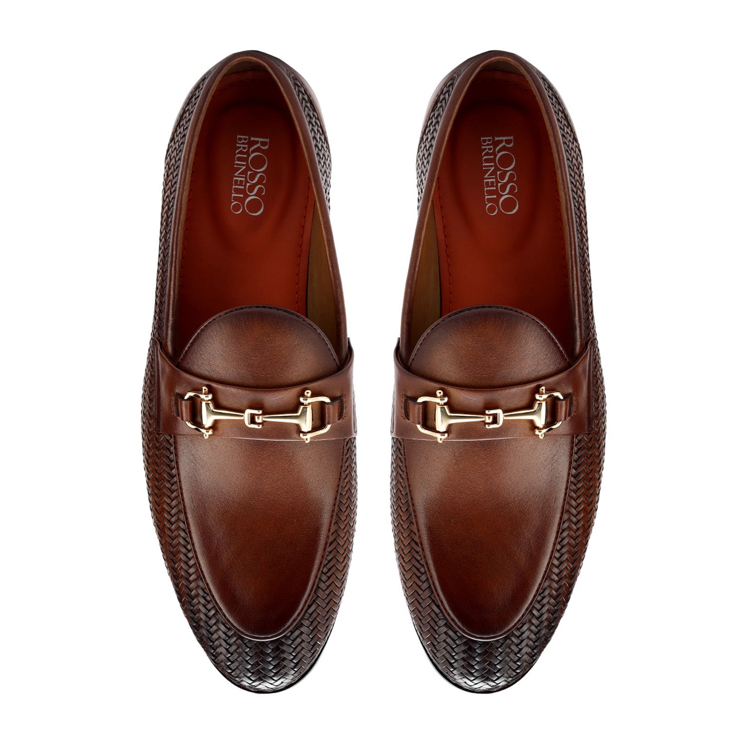 Tan Horse-Bit Woven Loafers – Rosso Brunello Leathers Pvt. Ltd.