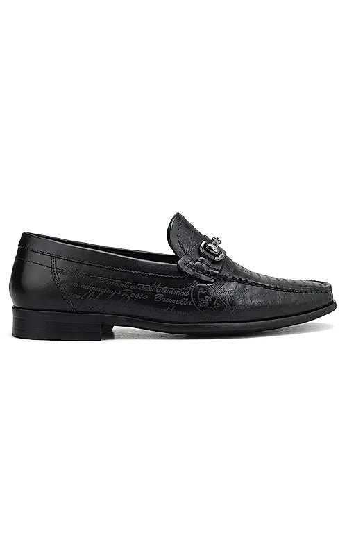Black Signato Leather Loafers