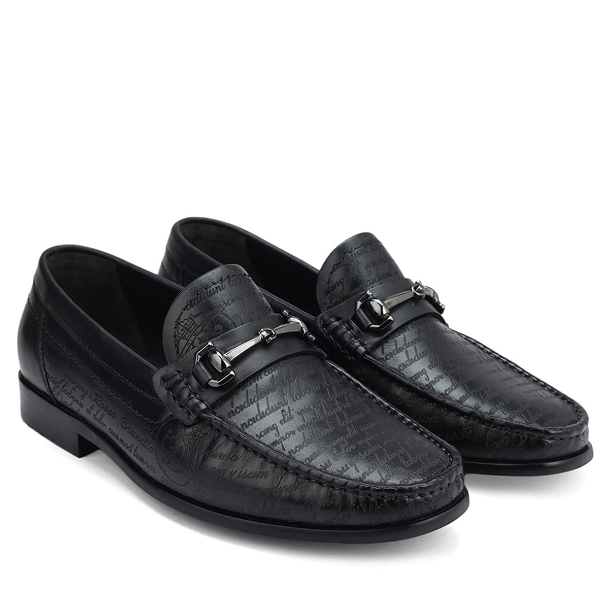 Black Signato Leather Loafers – Rosso Brunello Leathers Pvt. Ltd.