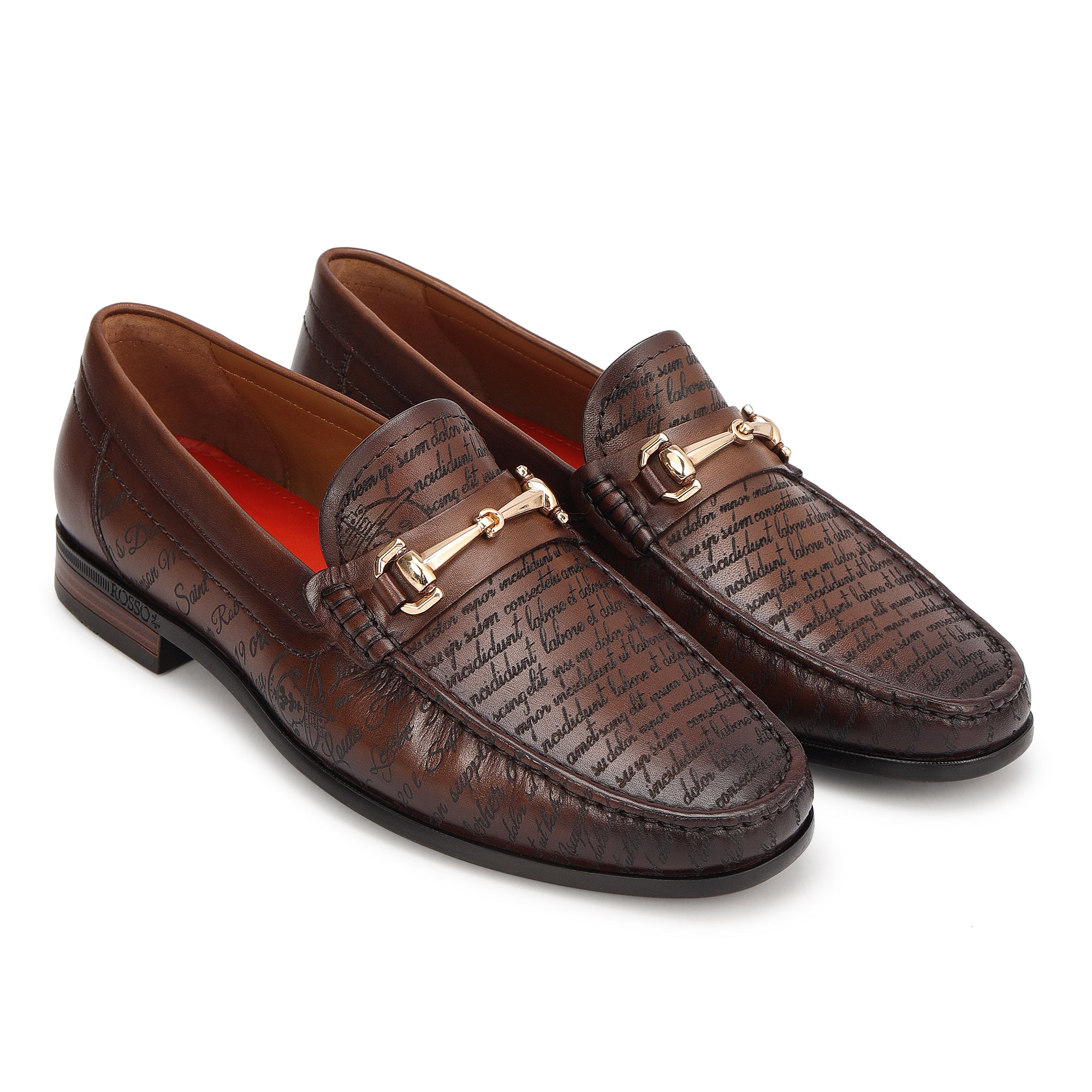 Brown Signato Leather Loafers
