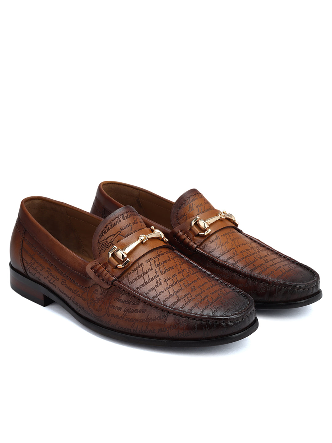Tan Signato Leather Loafers