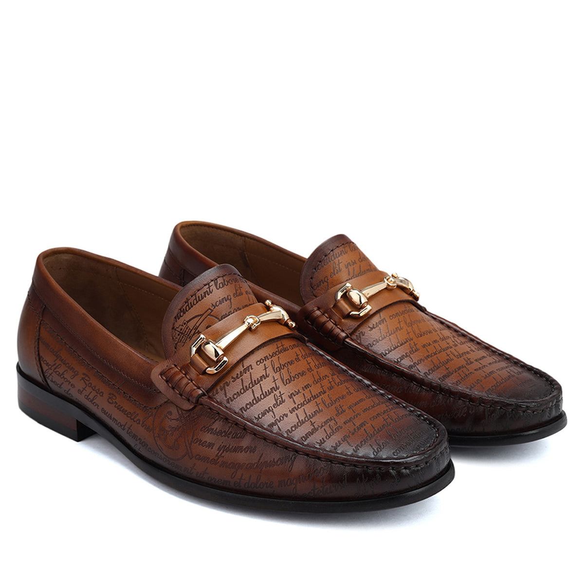 Tan Signato Leather Loafers – Rosso Brunello Leathers Pvt. Ltd.