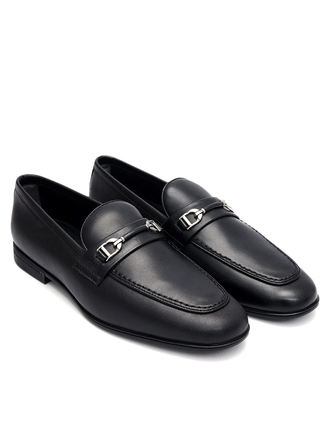Black Loafers With Buckle