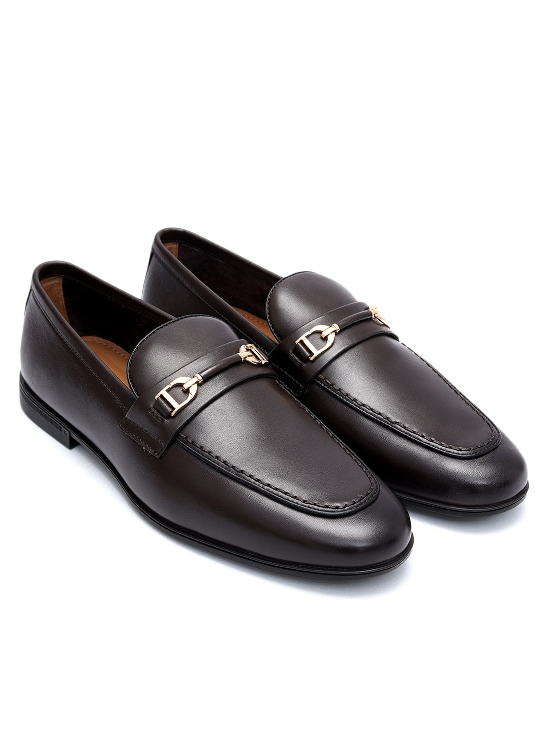 Brown Loafers With Buckle