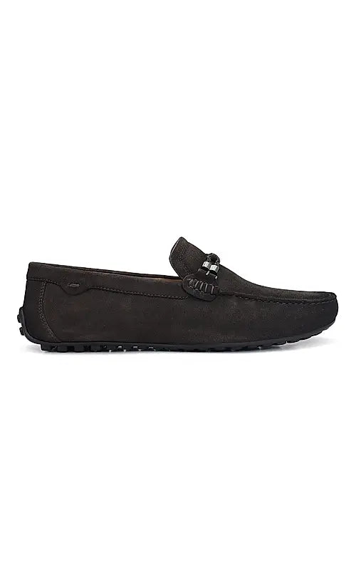 Brown Suede Leather Moccasins - Main Image