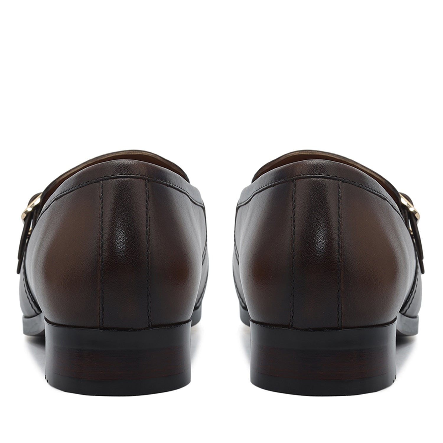 Brown Brogue Monk Straps Shoes  Rosso Brunello Leathers Pvt. Ltd.