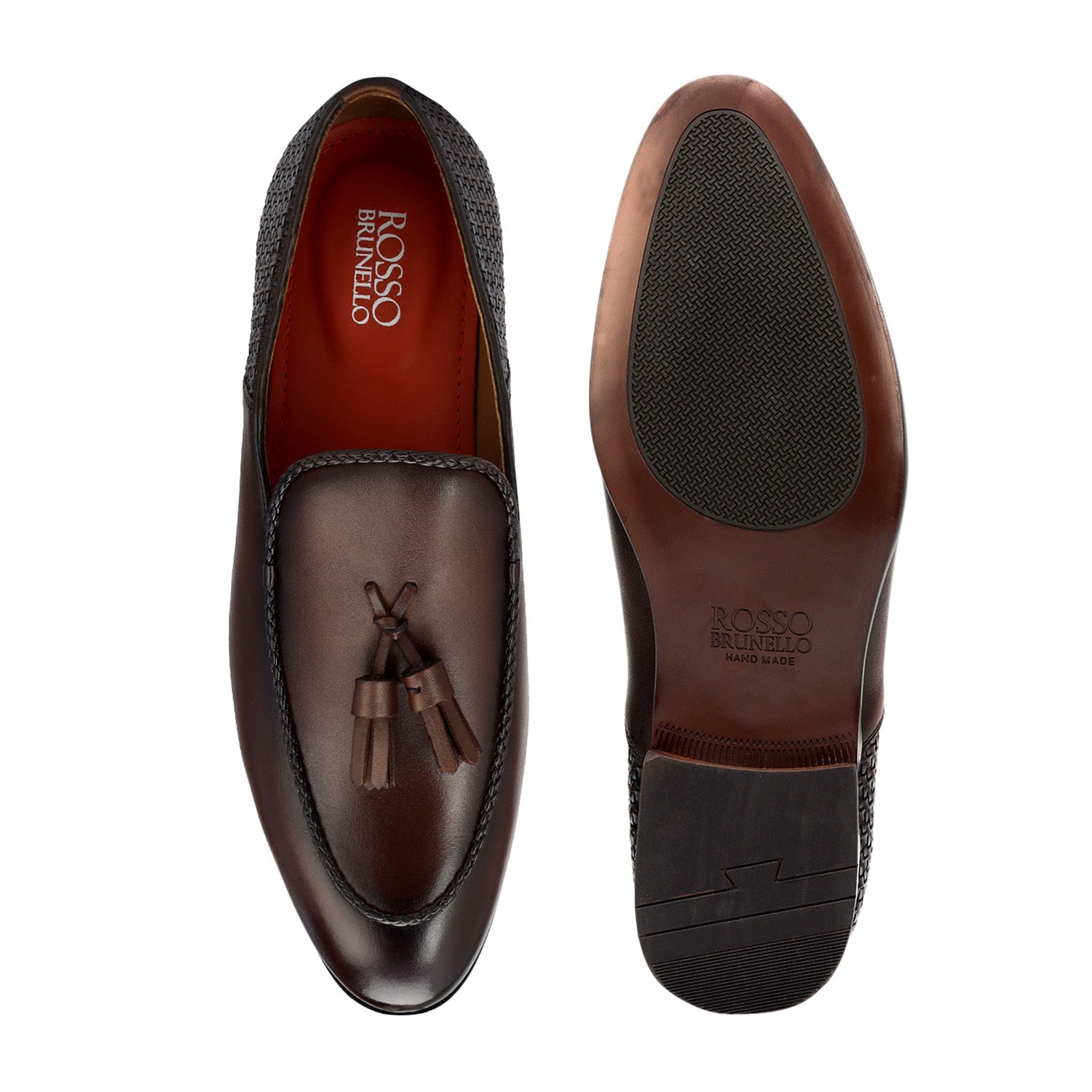 Brown Loafers With Tassels – Rosso Brunello Leathers Pvt. Ltd