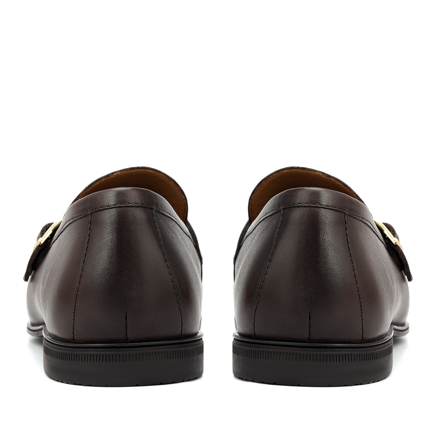 Brown Plain Leather Double Monk Straps Rosso Brunello Leathers Pvt. Ltd. Brown Plain Leather Double Monk Straps Rosso Brunello Leathers Pvt. Ltd.