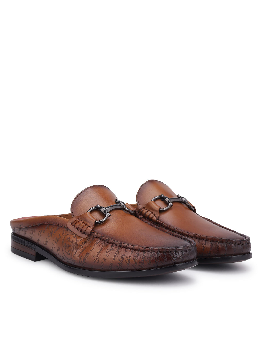 Tan Signato Leather Mules