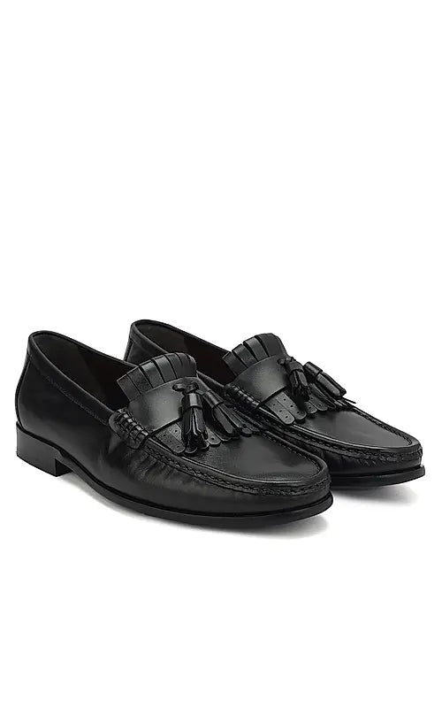 Black Loafers With Tassels