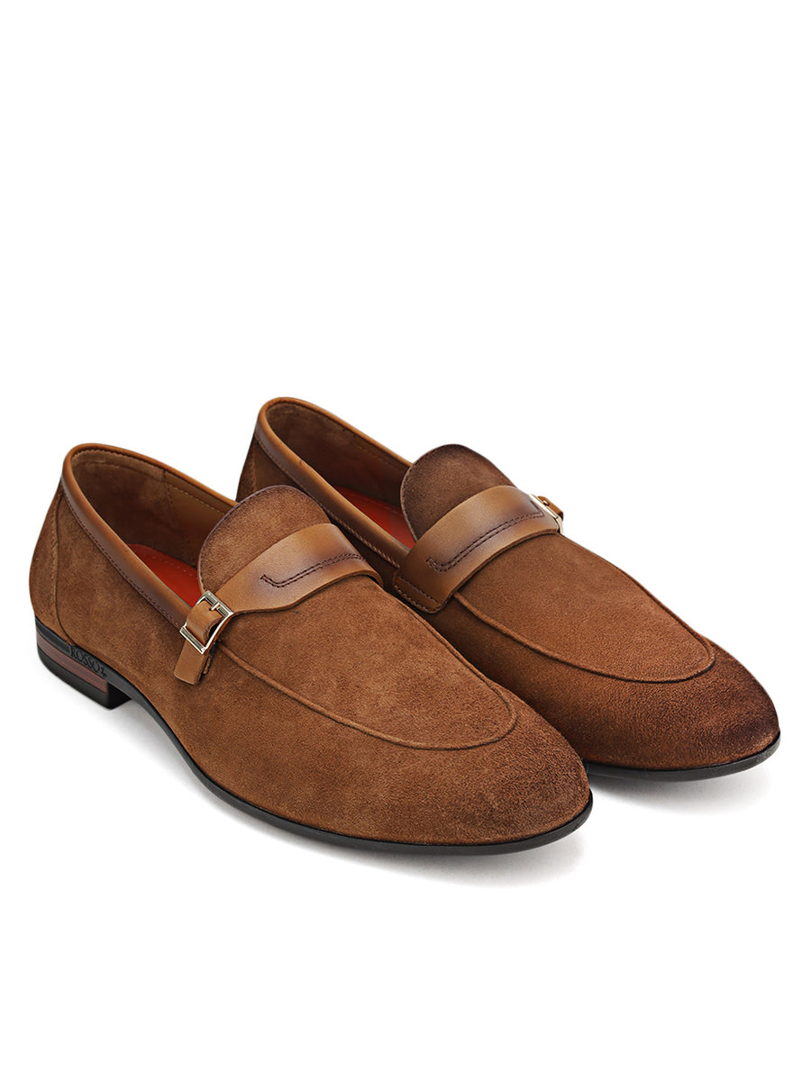 Brown Suede Leather Loafers – Rosso Brunello Leathers Pvt. Ltd.
