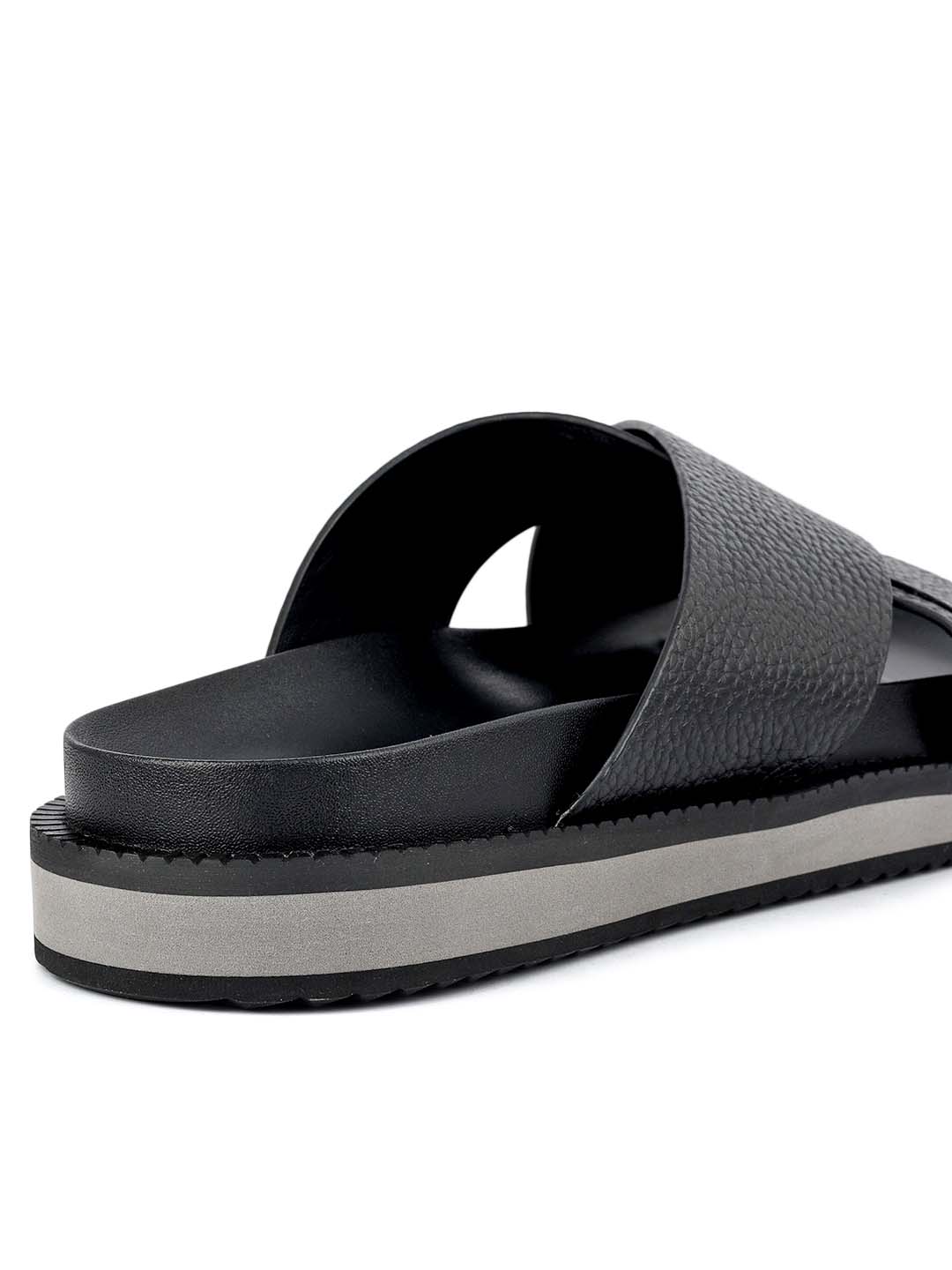 Black Criss Cross Leather Flats – Rosso Brunello Leathers Pvt. Ltd.