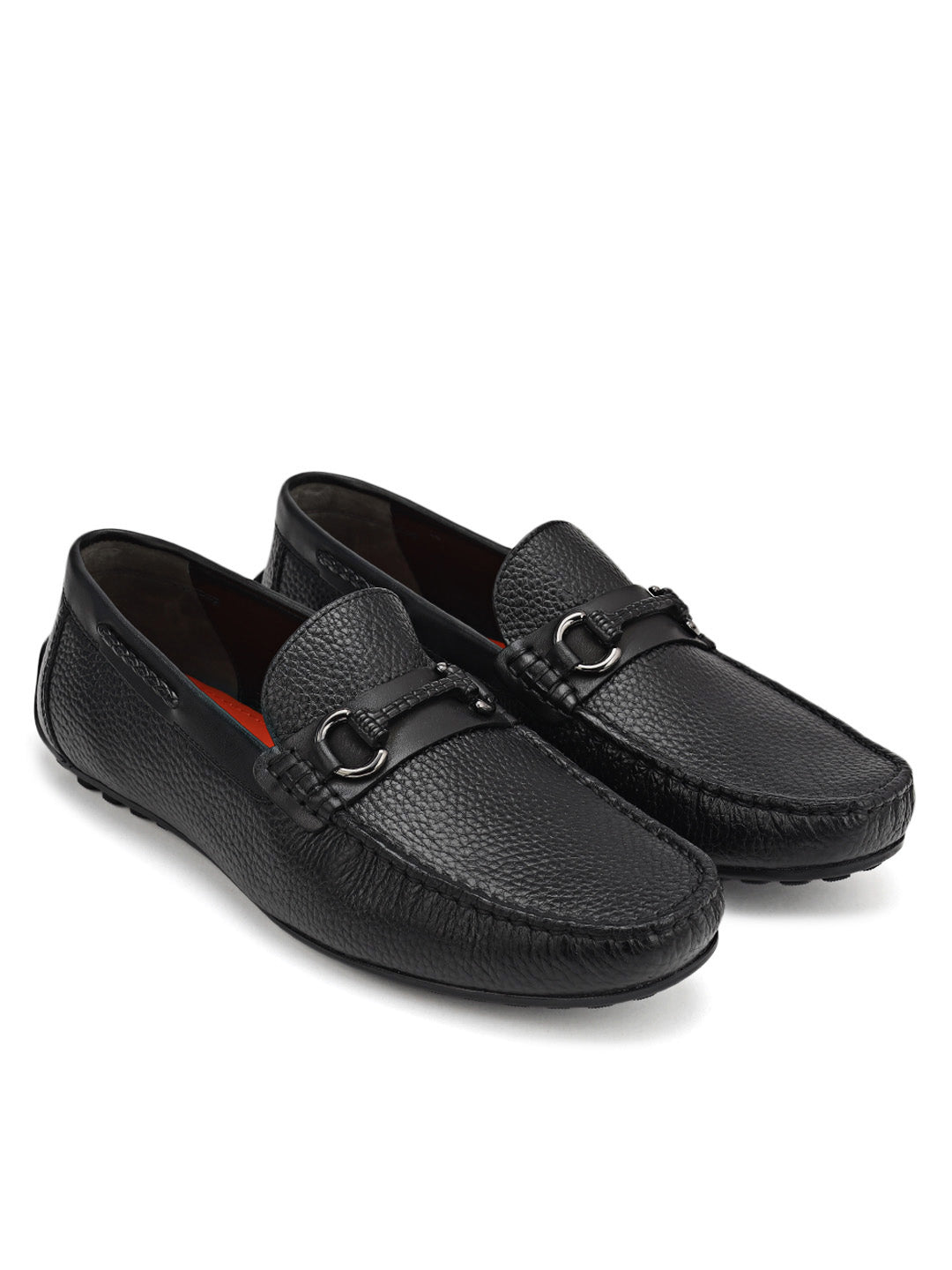 Black Moccasins with Metal Bit