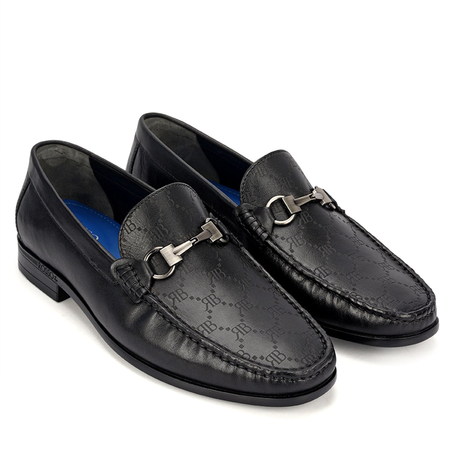 Black Monogram Leather Loafers